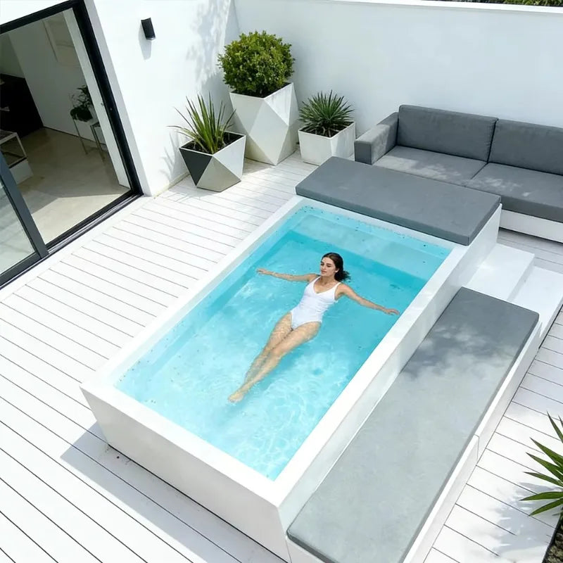 New Style Inground Fiberglass Container Pool Supply Companies China Mini Swimming Pool for Backyard 20ft Prefab Container Pool