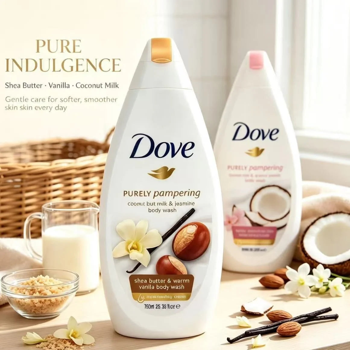 750ML DOVE Body Wash 1 Pcs And Long-Lasting Fragrance Moisturizing, Evening Shampoo Body Care,Various Scents Skin Smooth Cleans