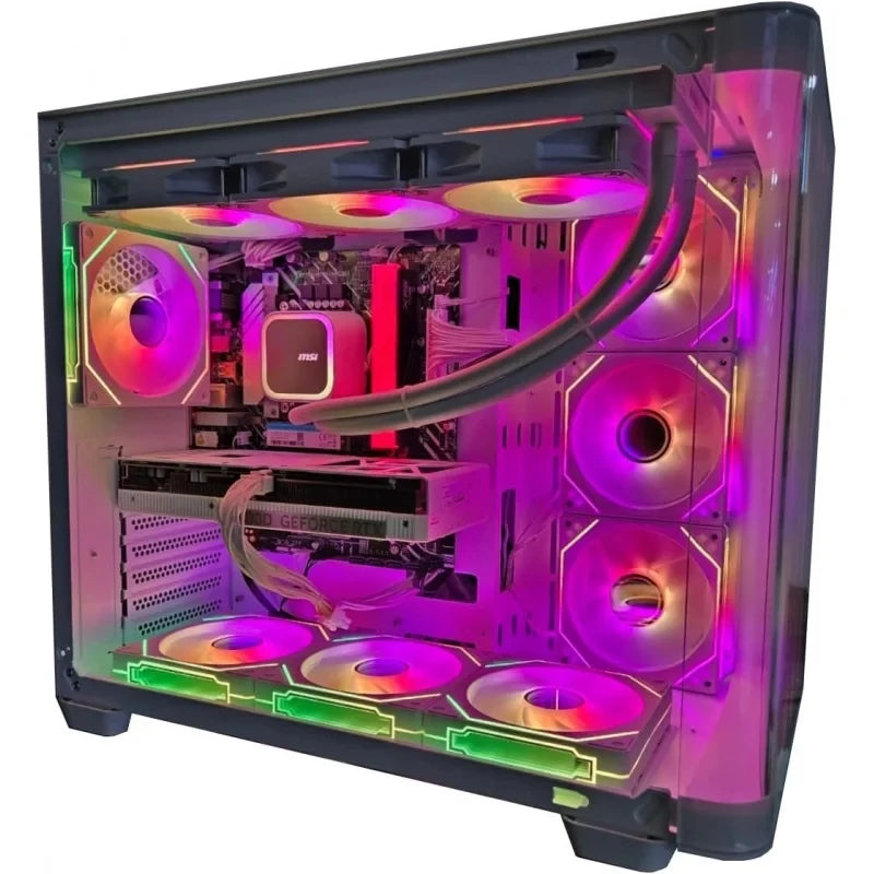 Gaming PC I9 Level E5-2650 CPU, GTX1050, B760 DS3H, 8GB 16G RAM DDR3, 256G M.2 SSD, 5 Fans RGB Case PC Gaming Gamer for Game