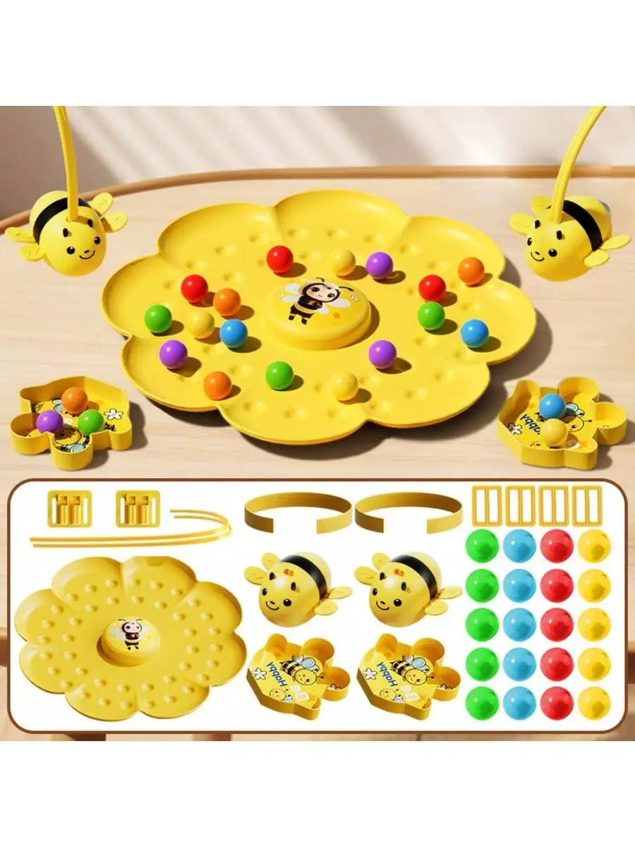1 set of cute bee-shaped board game toys, fun interactive games for family and friends gathering, double-person intelligence bat