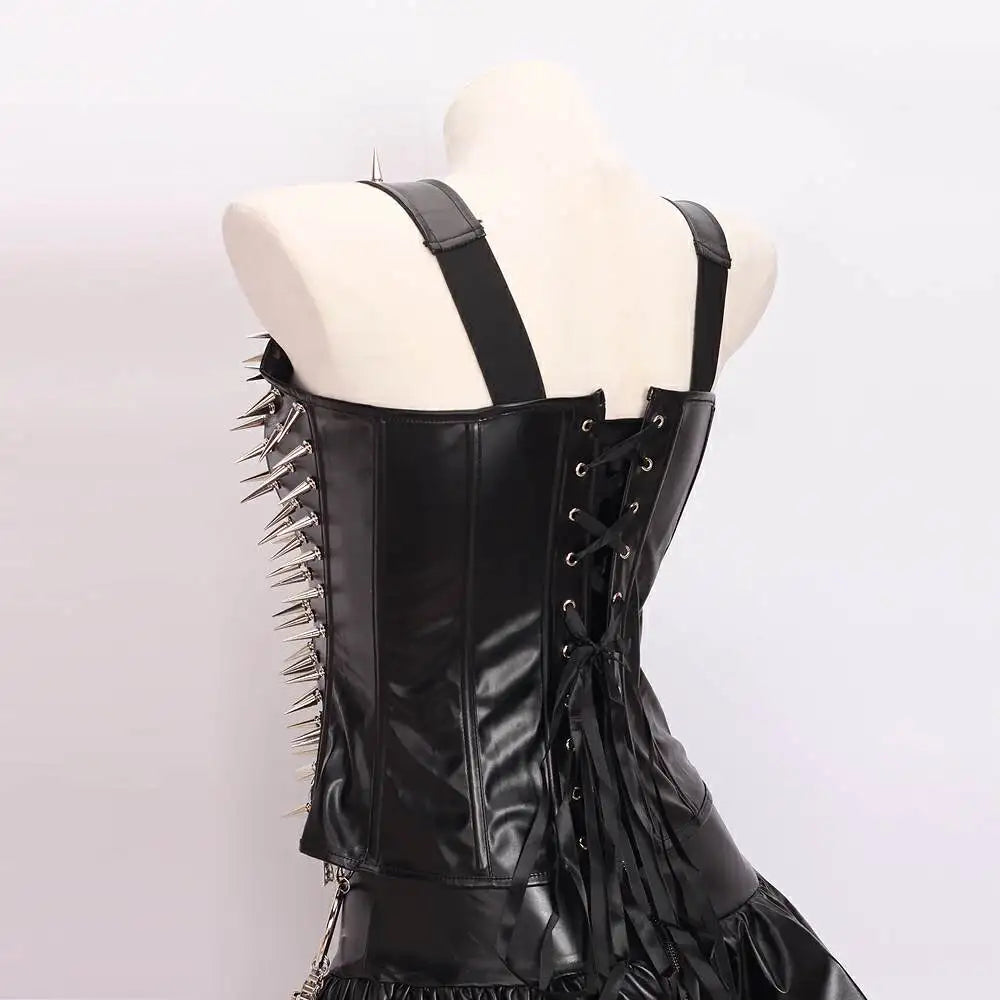Women's Y2K Emo Clothing Grunge Goth Cross Tanks Top with Spikes Studded Scorpion Punk Rock Design for Rave Festival Shirt Teens