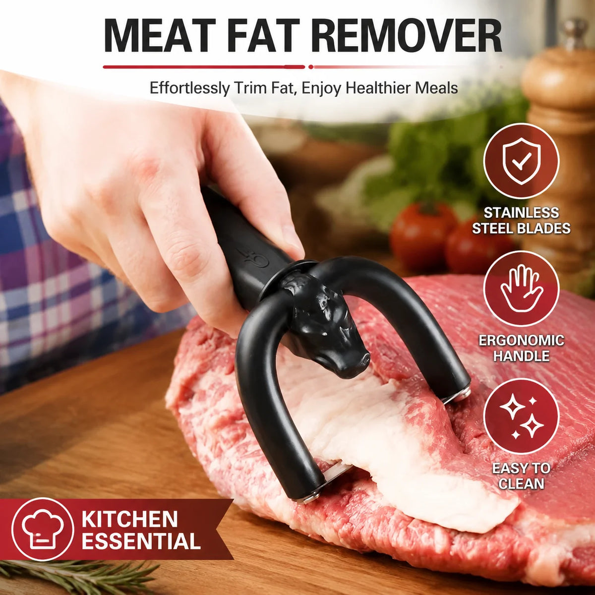 1/2/4Handheld Beef and Pork Slicer New Type of Meat Fat Trimmer  Beef Slicer Fat Cooking Barbecue Tool Kitchen Cooking Tool