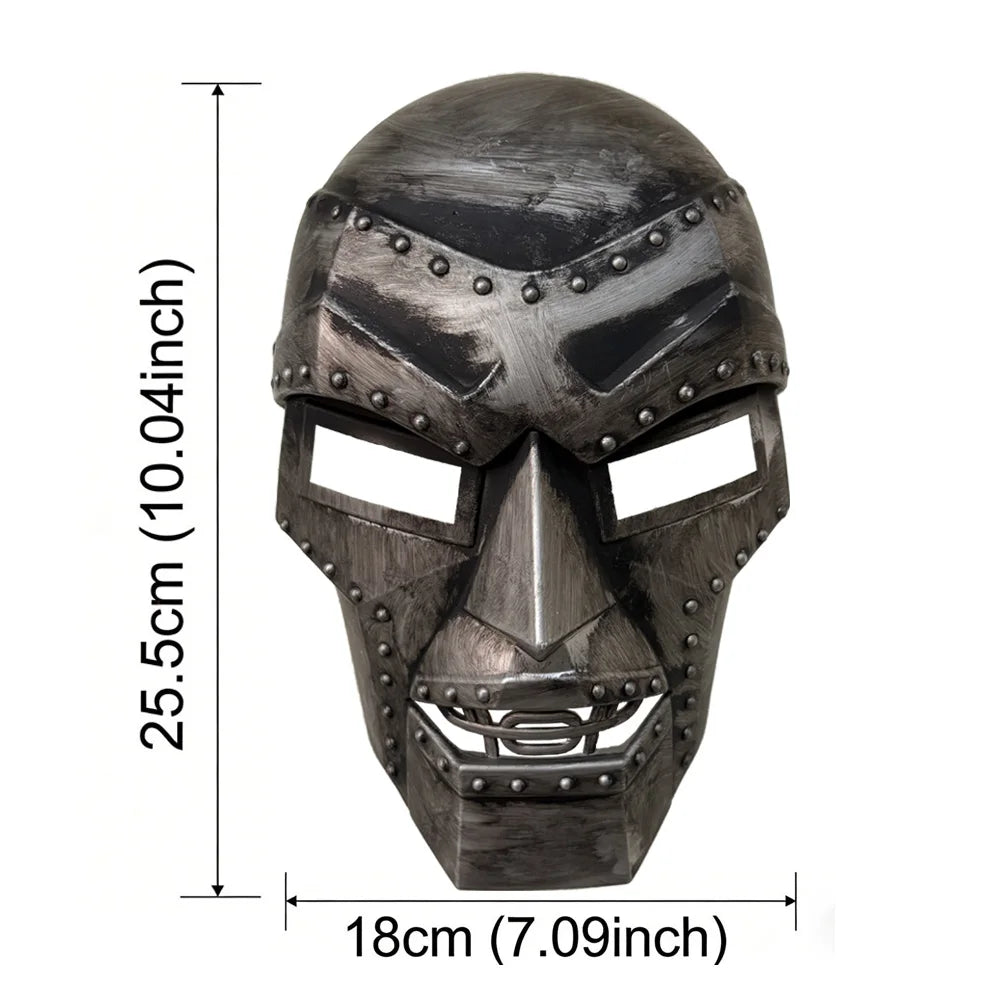 Dr Doom Mask Cosplay Victor Von Doom Thicken Plastic Masks Halloween Carnival Dress Up Party Costume Props Deluxe