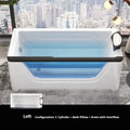 2 Person Acrylic Jacuzzi Hot Tub with Waterfall Whirlpool Massage - Intelligent Heating System, Large Spa Pool for Home Bathroom
