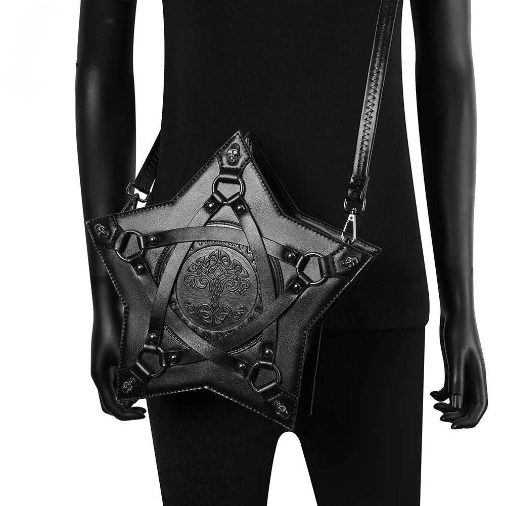 Foreign Trade Bag Women, Goth Embossed niche Women's Backpack Single Shoulder Oblique Span