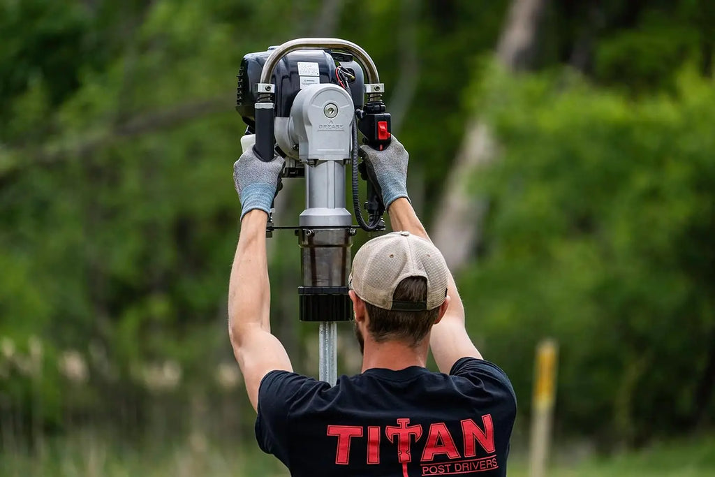 PGD1032 Titan Gas Powered Post Driver – Heavy-Duty Fence Post Driver for T-Posts, Pipes & Stakes – Portable Titan Fence, Custom