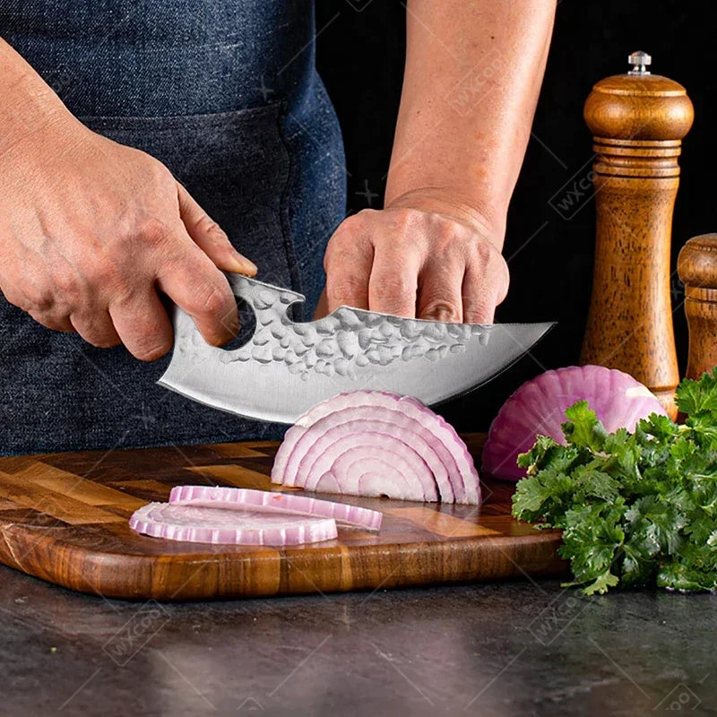 WXCOO Hand Forged Cleaver Fish Meat Cutting Kitchen Knives Butcher Boning Chopping Fruit Slaughter Knife Set