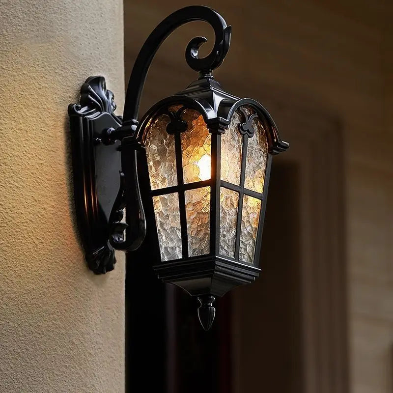 Outdoor Wall Lamp Simple European Waterproof Moisture-Proof Aluminum Lamp Courtyard Mall Gate Balcony Corridor Wall Light Garden
