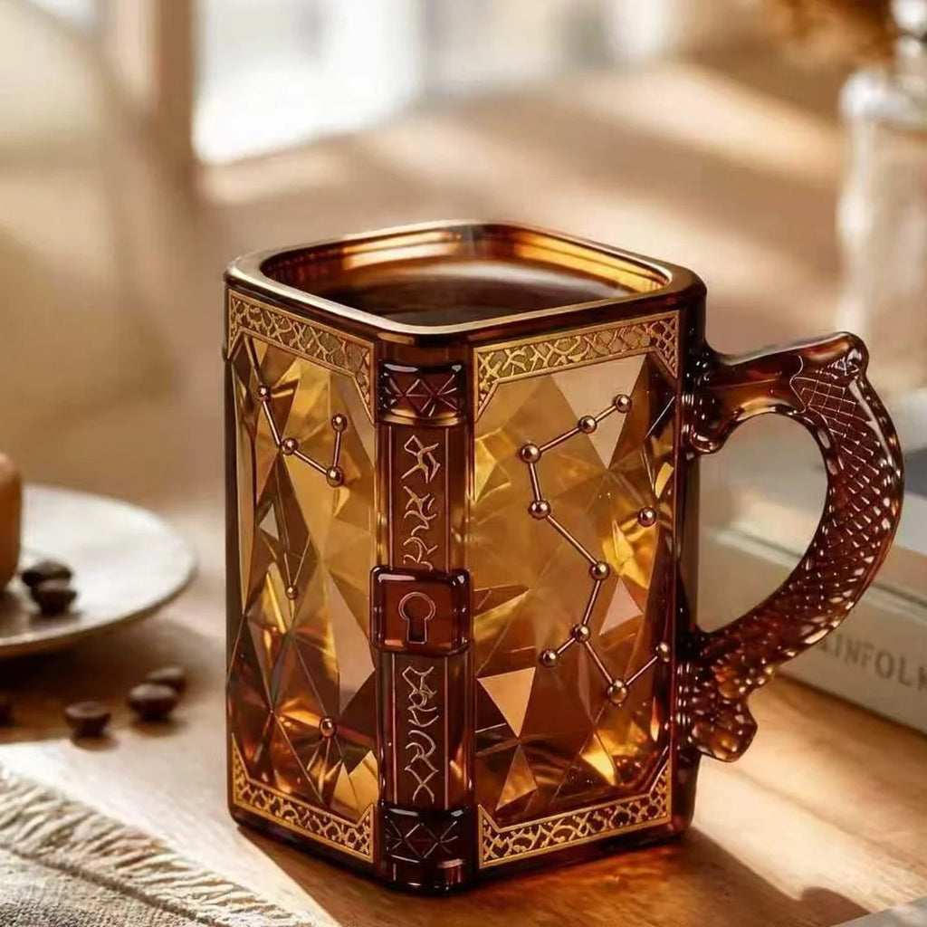 Creative Fantasy Constellation Mug Artistic Design Glass Cup Magic Theme Coffee Cup Cross-border New Arrival