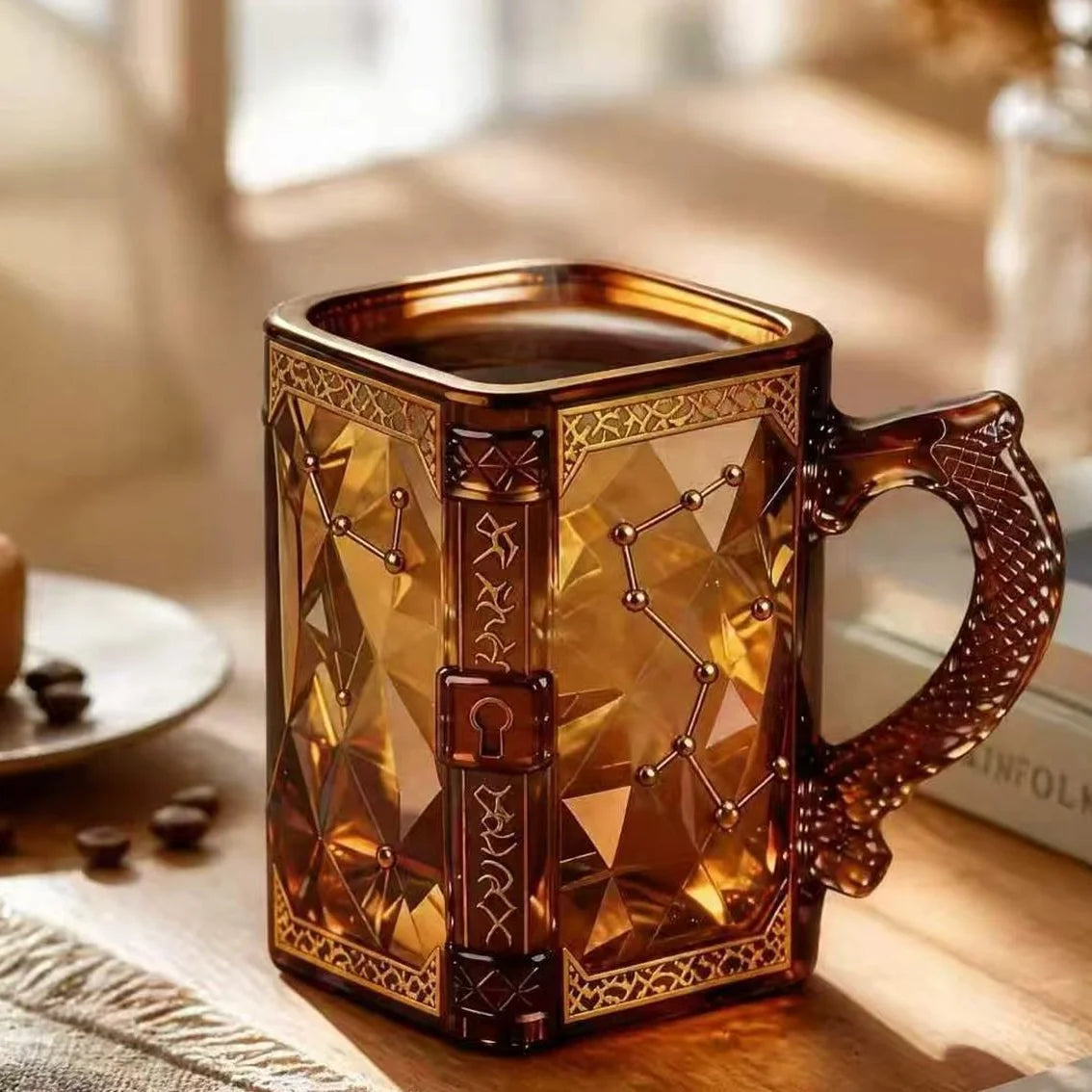 Creative Fantasy Constellation Mug Artistic Design Glass Cup Magic Theme Coffee Cup Cross-border New Arrival