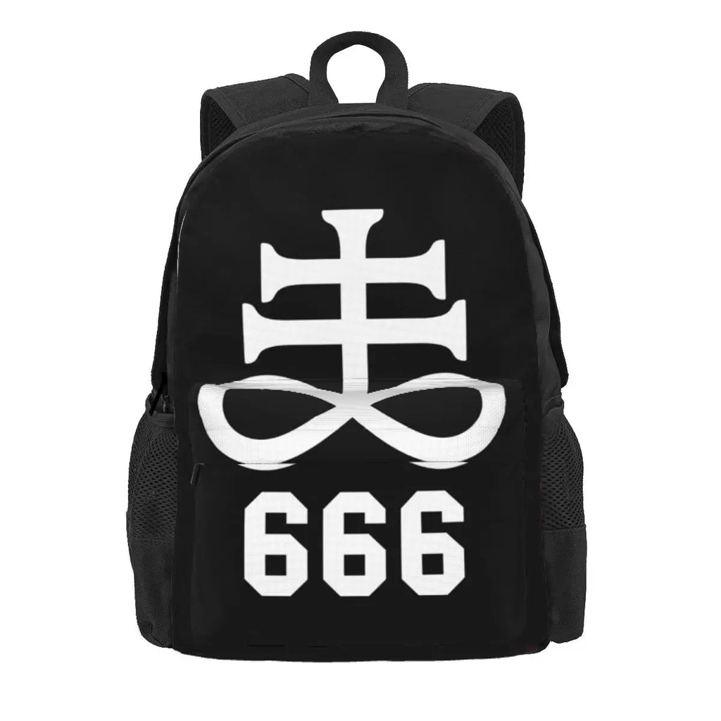 Baphomet Goat Satan Devil Goth Backpack Daypack Large Capacity Boys Girls BookBag School Bag Shoulder Bags for Men Women