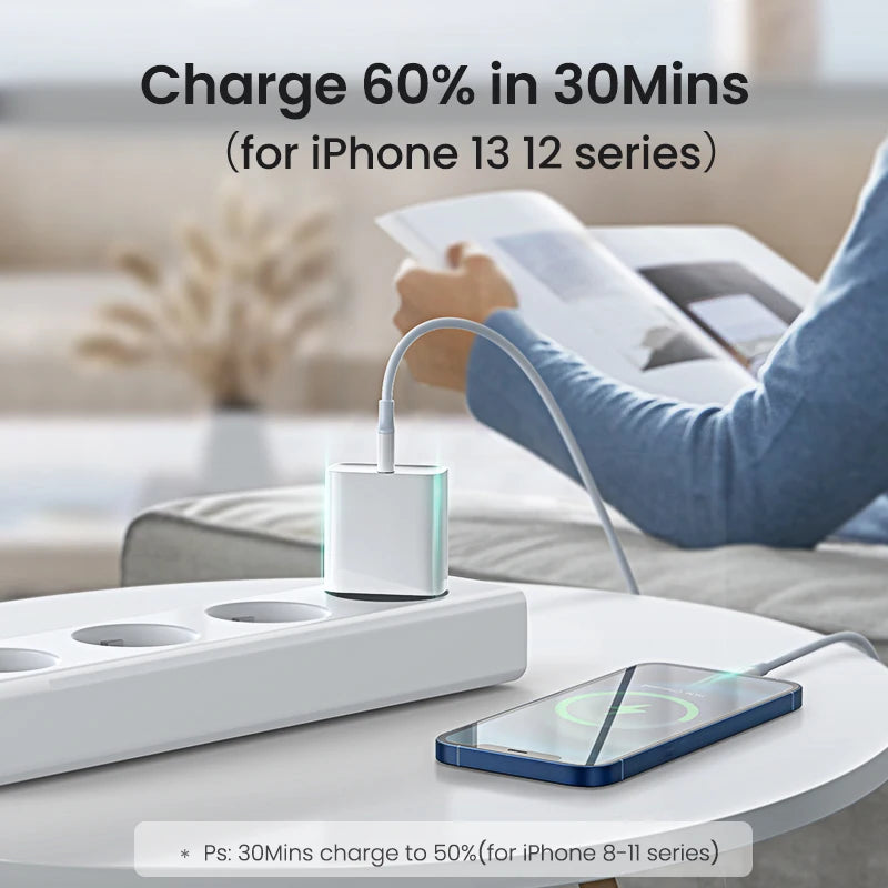 30W PD Fast Charger For iPhone 14 13 12 USB C To Lightning Quick Charging Cable For iPhone 17 16 15 Pro Max Type C Power Adapter