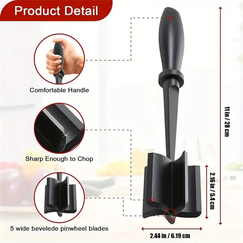 1pc Meat Chopper, Meat Shredder, Heat Resistant Suitable For Hamburger Meat Ground Beef Smasher