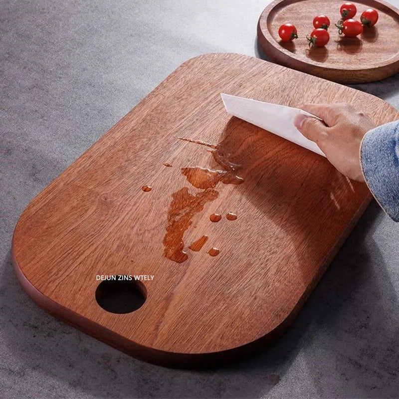High-quality Solid Wood Trays Home Sandalwood Pizza Plates Japanese Sushi Trays Wooden Fruit and Steak Plates Kitchen Tableware