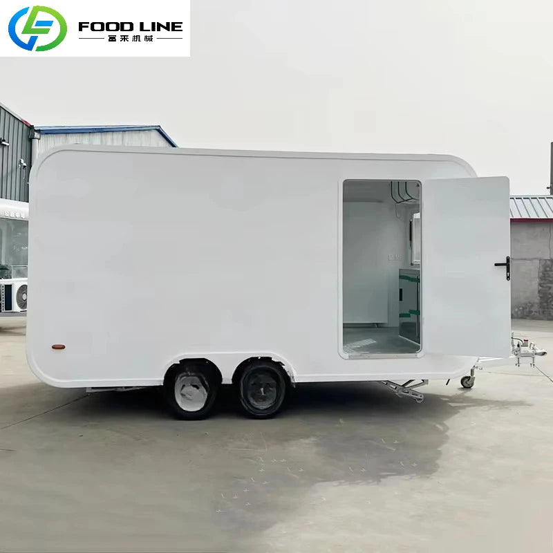 Food Truck Street Trailer Compact Portable Food Trailer for Festivals and Beachfronts with Refrigeration Flexible Layout