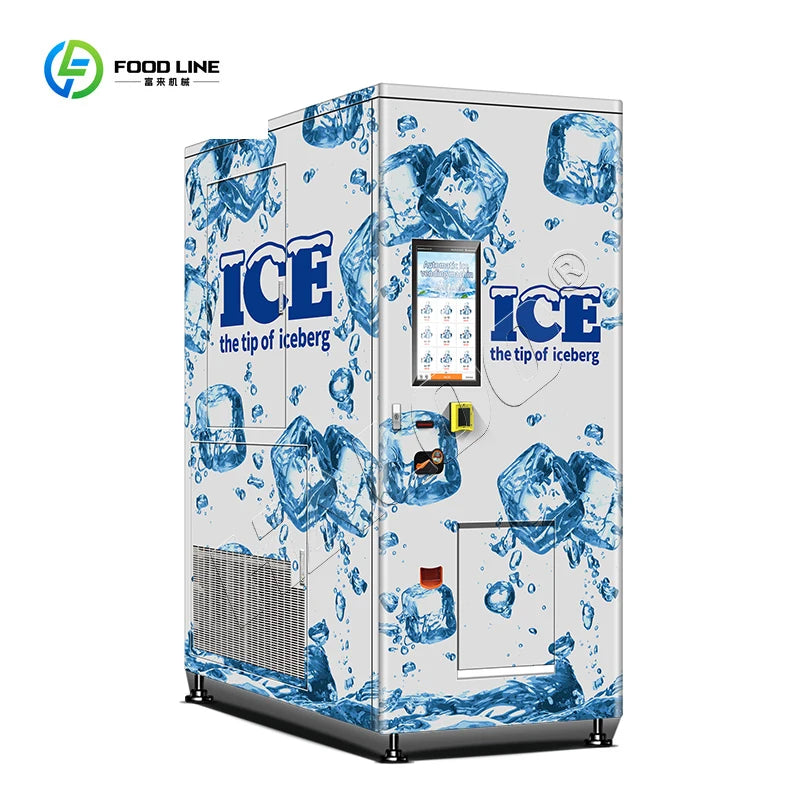FOODLINE Customized Vending Machines Supplier Maquinas Expendedoras Bagged Solutions Outdoor Self-Service  Ice Cube Vending