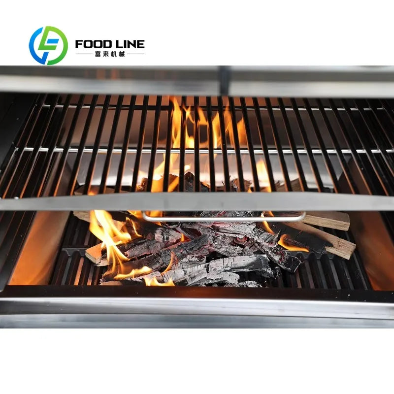 Customized Restaurant Hotel Kitchen High Quality Stainless Steel Commercial Fruit Wood Charcoal Steak Grill Oven