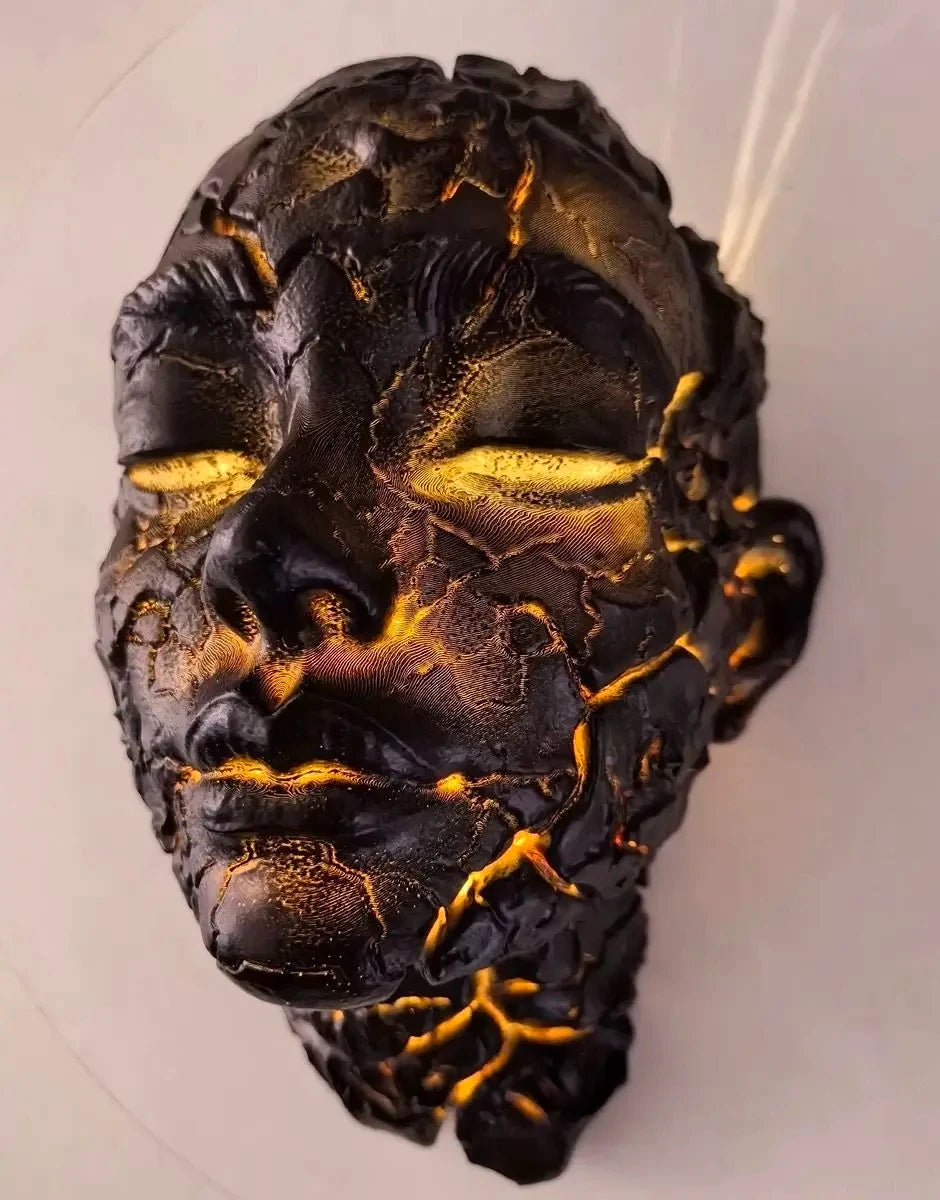 Cracked Soul Wall Lights Shattered Soul Wall Lamps Creative Figurine Luminous Resin Ornaments Sculpture Home Decorations
