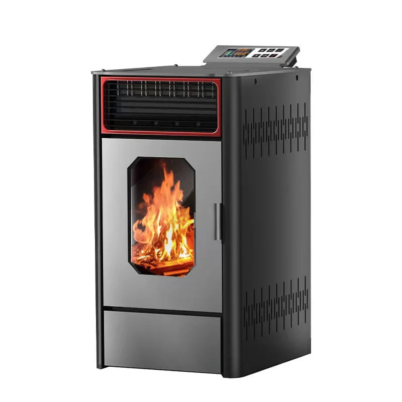 New Heating Pellet Stove Wood-Fueled Remote Control Fireplace Steel Cast Iron Fuelled Firewood Wood Stove Type Home Heater
