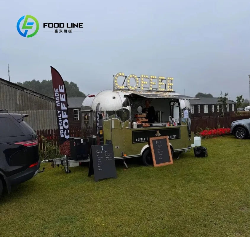New Full Kitchen Coffee Beverage Food Truck - Fashion Dining Trailer for Street Catering