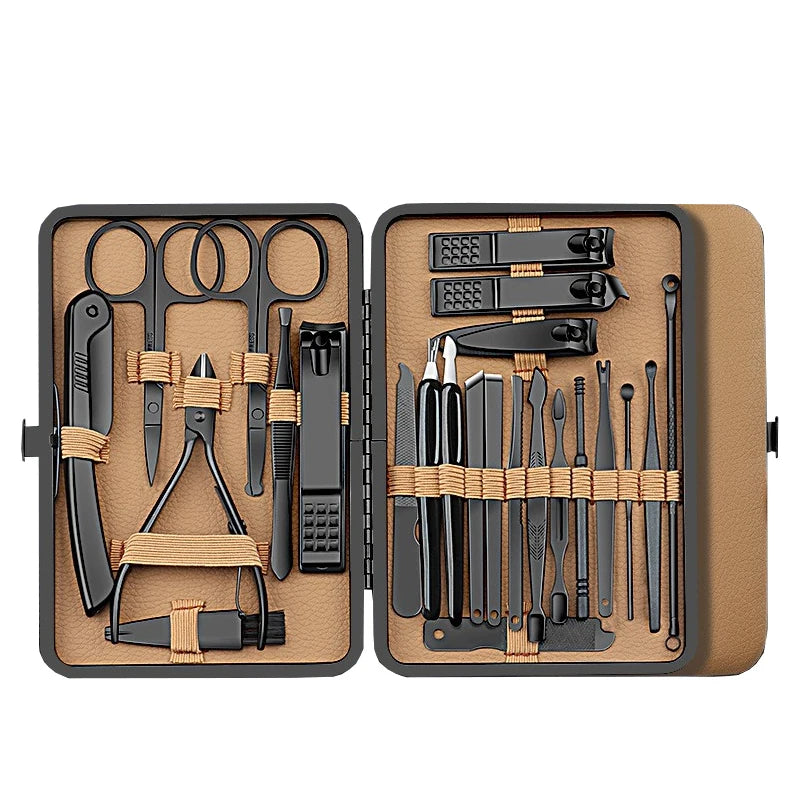 7/16/24Pcs Manicure Set Professional Nail Clipper Pedicure Kit Stainless Steel Nail Care Tool Grooming Kit with Luxurious Travel