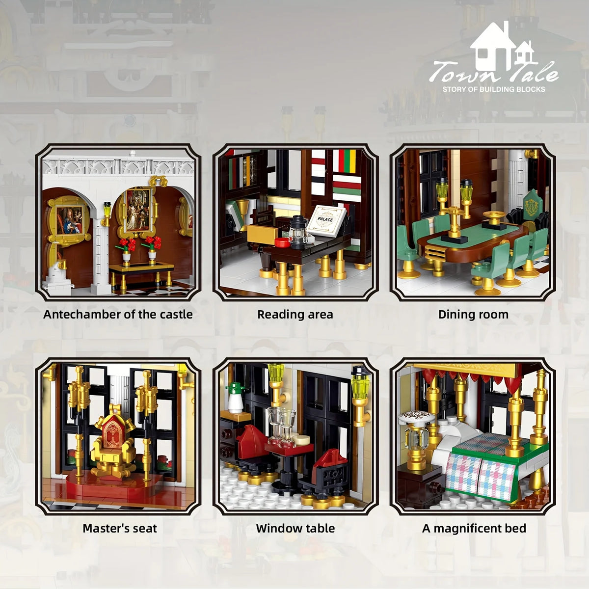 11930PCS Grand Palace Building Blocks Set Large European Baroque Royal Castle Modular Architecture Bricks MOC Street View Model Toys Kit Collectible Display Model Gift For Adult