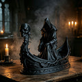 3D‑Printed Charon Ferryman Statue, Black Death Ship Skull Sculpture, Gothic Dark Myth Home Decor, Easter Birthday Souvenir Gift