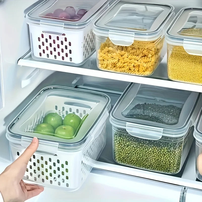 4/6pcs/Set Leak-Proof Food Storage Containers-Airtight, Stackable Meal Prep Boxes-Suitable for Fruits, Vegetables, Meat & Grains