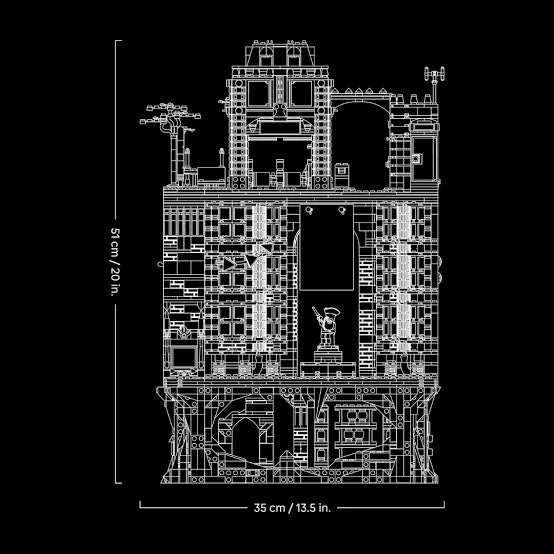 Custom MOC 76476 Ministry Model Building Blocks Architecture Modular Castle Assemble Birthday Toys For Adult Christmas Gifts