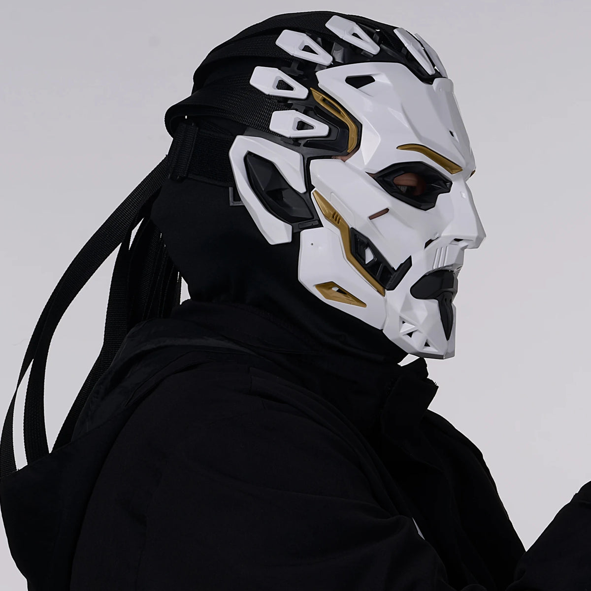 JAUPTO Punk Witcher Mask Halloween Costume Prop Face Mask for Parties Quality Assurance Cosplay Accessory