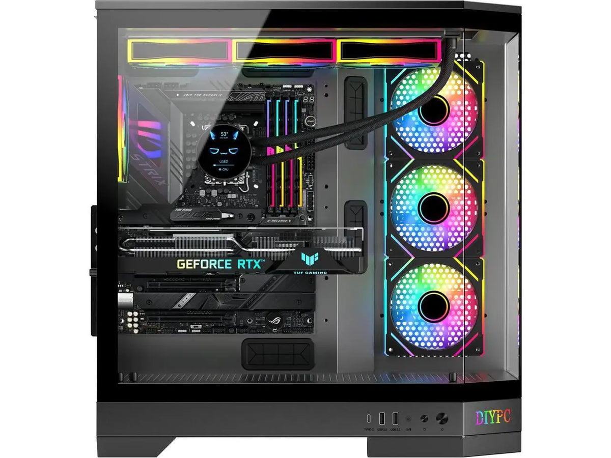 DIYPC Vanguard-F1-BK Black Cases (Computer Cases - ATX Form)