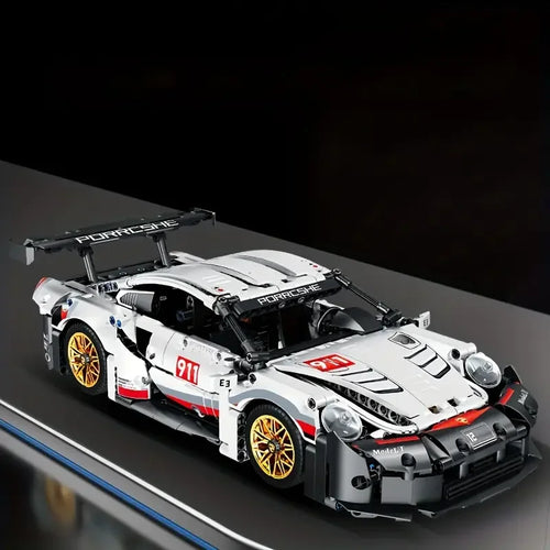 1205-Piece White Supercar Model Kit - Easy to Assemble, Ideal Birthday Gift for Car Enthusiasts