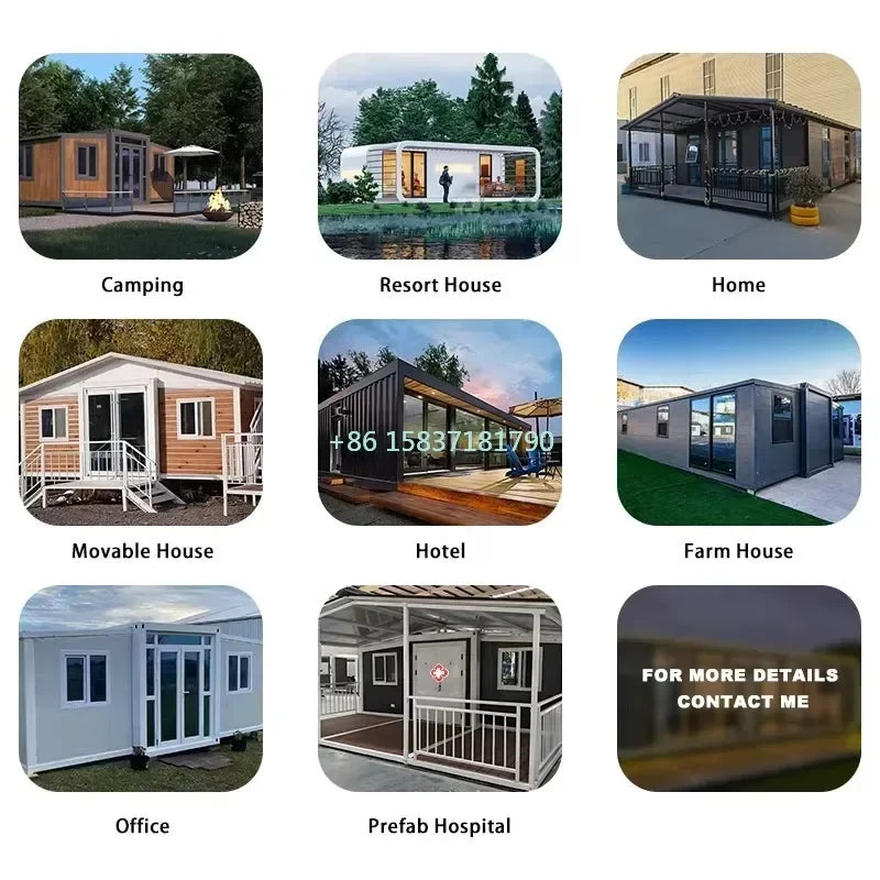 Expandable Container House Detachable Residential Container House 20ft 40 Feet Luxury House Container Home Room for Hotel Use