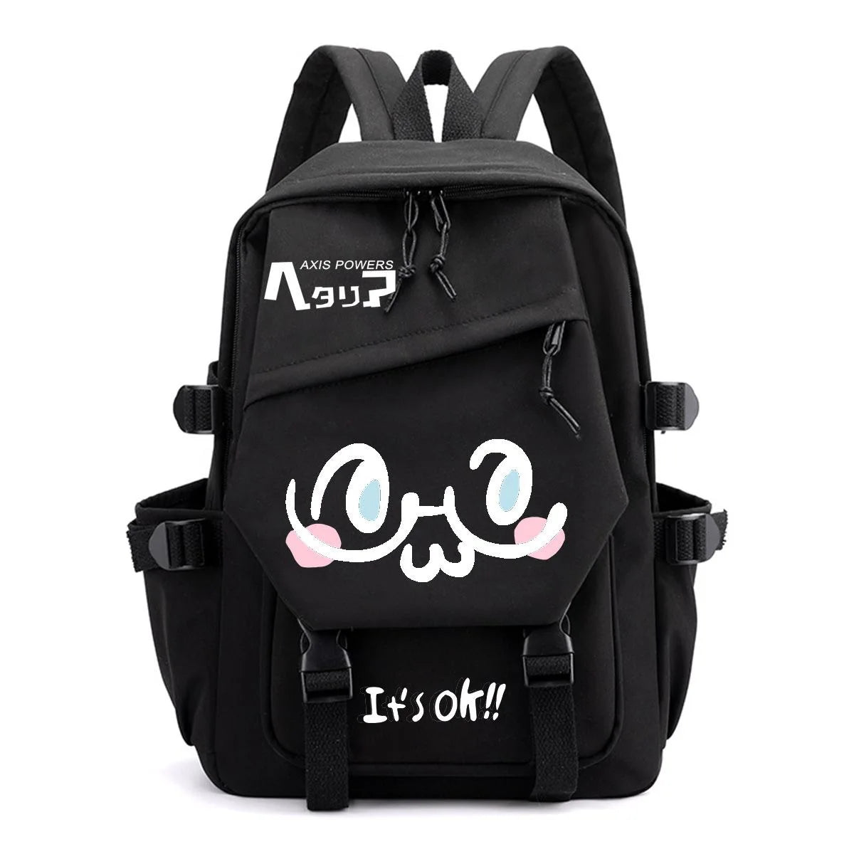 Axis Power Hetalia Backpack ‌fashion Cartoon Cute Print Student Schoolbag Men Women Lightweight Large Capacity Travel Backpacks