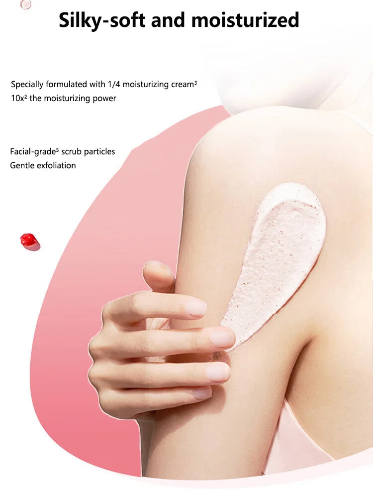 Dove Pomegranate Seed Scrub Cream Exfoliates Chicken Skin Moisturizes the Whole Body Deeply Cleanses Brighten Skin Tone Rubs Mud