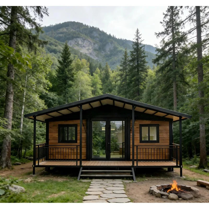 2 Bedroom Container House Luxury Predfabricated Container Homes 20ft 40ft Expandable Container House with Bathroom Garden Room