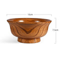 Natural Wood Bowl Sauce Salads Salad Ramen Bowl,Anti Edge High Foot Milk Tea Wooden Bowl Restaurant Creative Anti Scald Bowl