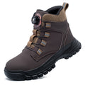 Rotating Button Work Shoes for Men Anti Puncture Protective Boots Sneakers Waterproof Work Safety Shoes Non Slip Steel Toe Shoes