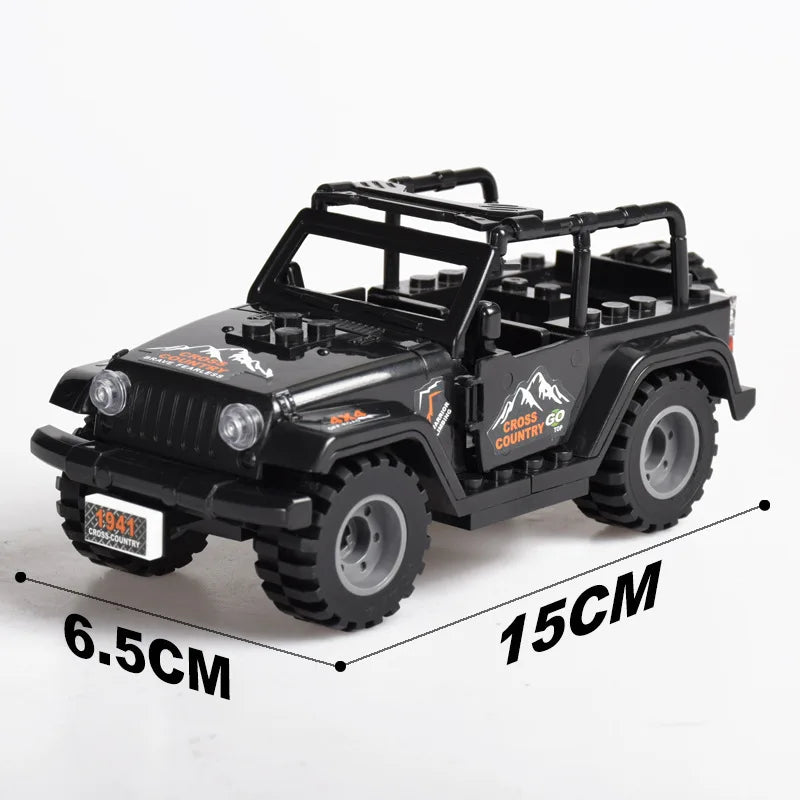 Militarys Riot Truck Helicopter Camouflage Commando Wranglers Car Off Roader Building Blocks Classic Model Sets Bricks Kids Kits