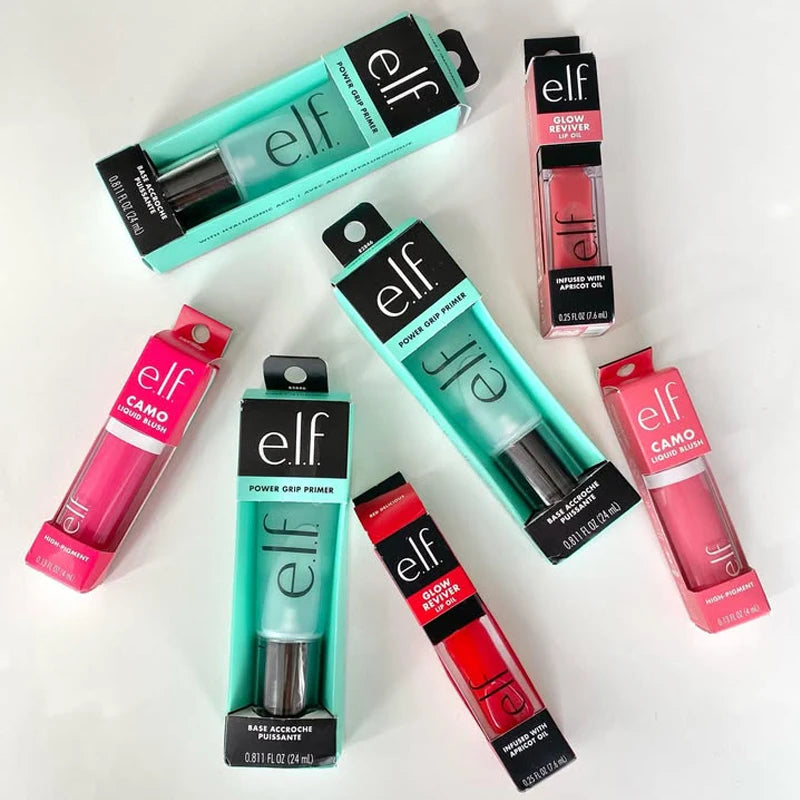 Elf Fruit Flavor Lip Gloss Power Grip Primer Cream Blush Lip&Cheek Liquid Powder Blusher Contour Air Cushion Stick Brand Makeup