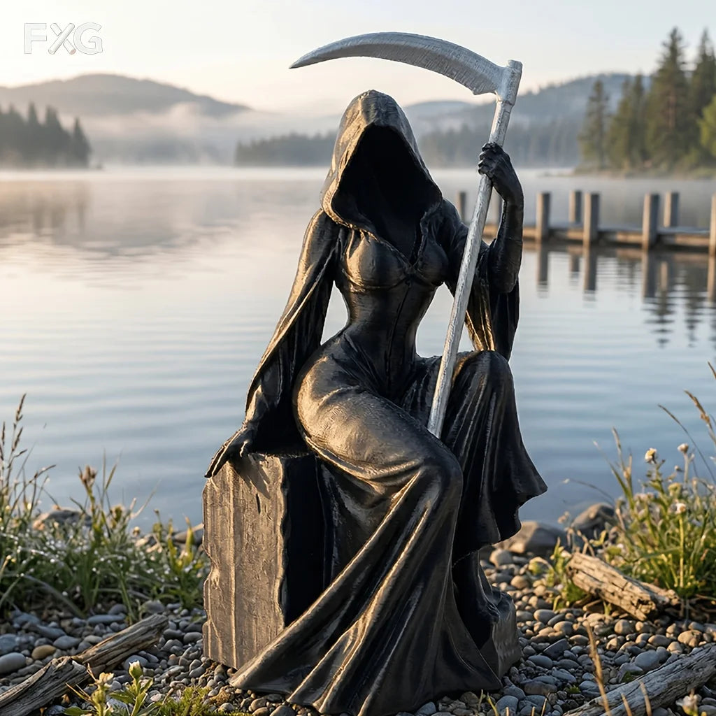 1/3 Scale London Dusk Reaper Decorative Figurine, Collectible Statue, Home Room Bookshelf Decoration, Desktop Ornament, Dark Gothic Style Statue (Sculpture), Thames River Ambiance Decor, Niche Style Ornament, Perfect f