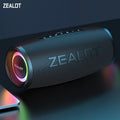 مكبر صوت بلوتوث ZEALOT-S56 بقدرة إخراج 40 واط، يتميز بأداء جهير (Bass) ممتاز ومقاوم للماء بمعيار IPX6، مثالي للتخييم والأنشطة الخارجية