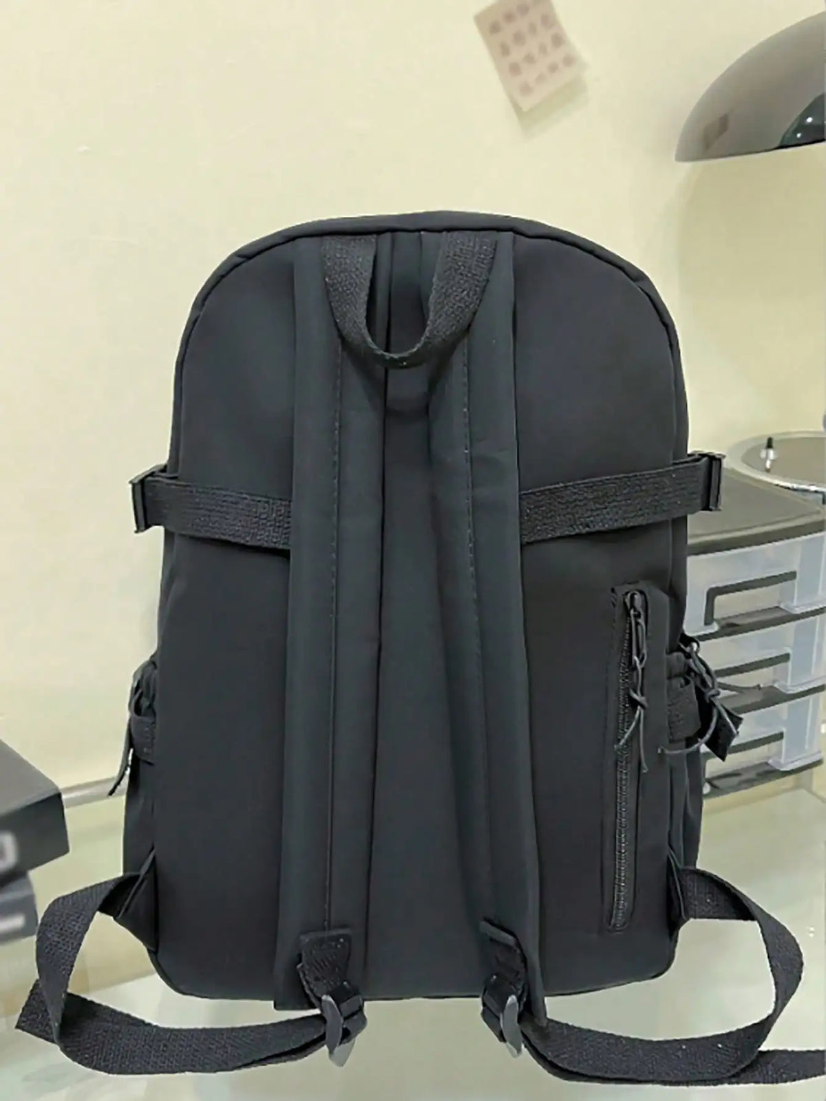 Minimalist Backpack With Practical Buckle Strap Functional Multi-Pocket School Bag For Study Heavy-Duty Laptop Bag