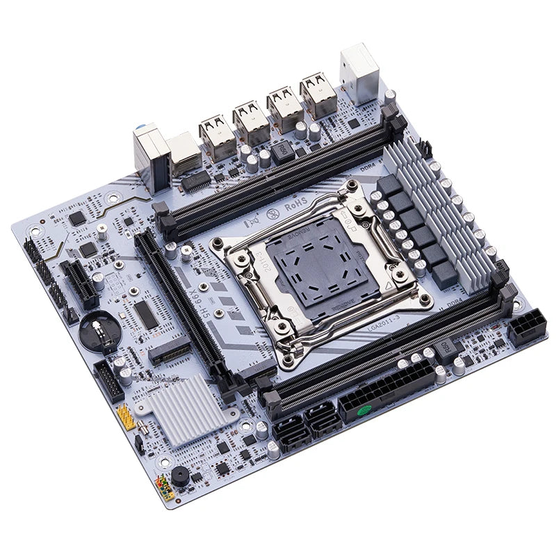 QIYIDA X99 Gaming Motherboard Kit with Xeon E5 2680 V4 DDR4 16GB=8Gx2 RAM M.2 NVME SATA USB for Desktop PC