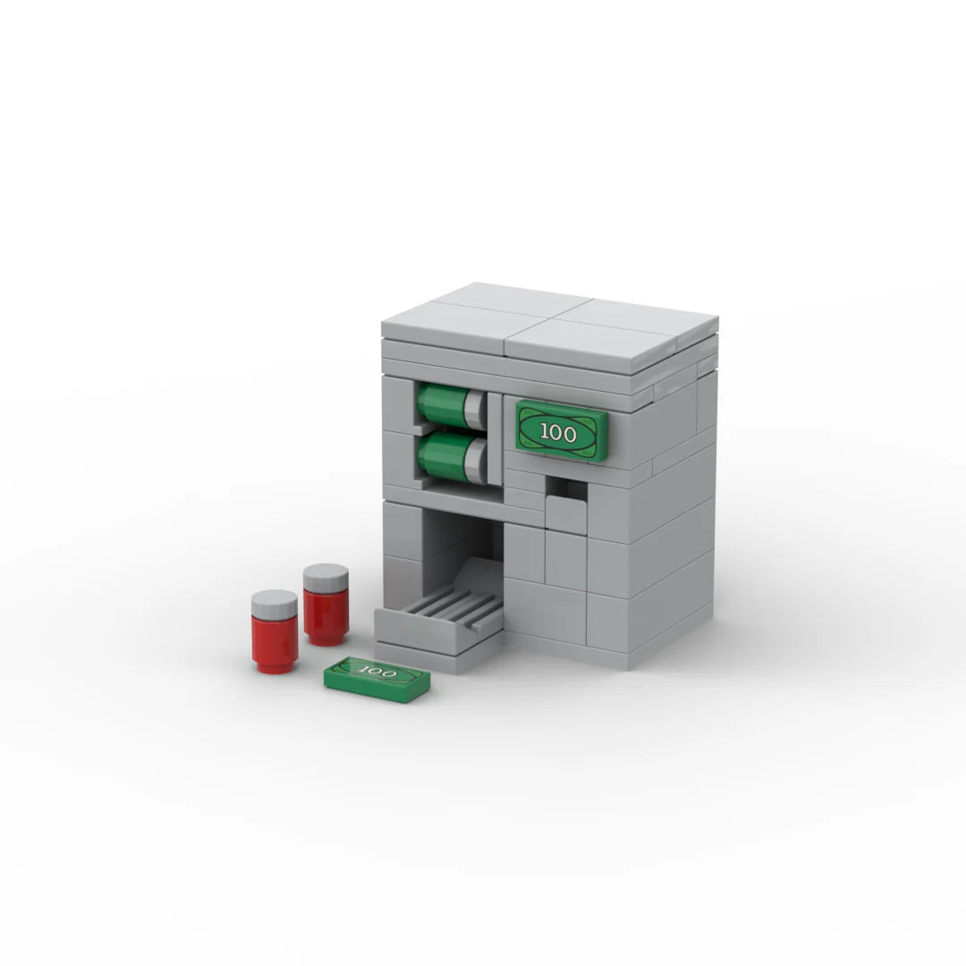 City Series MOC Scenes Street Vending machine View machine Decoration DIY Building Blocks Education Kids Toys