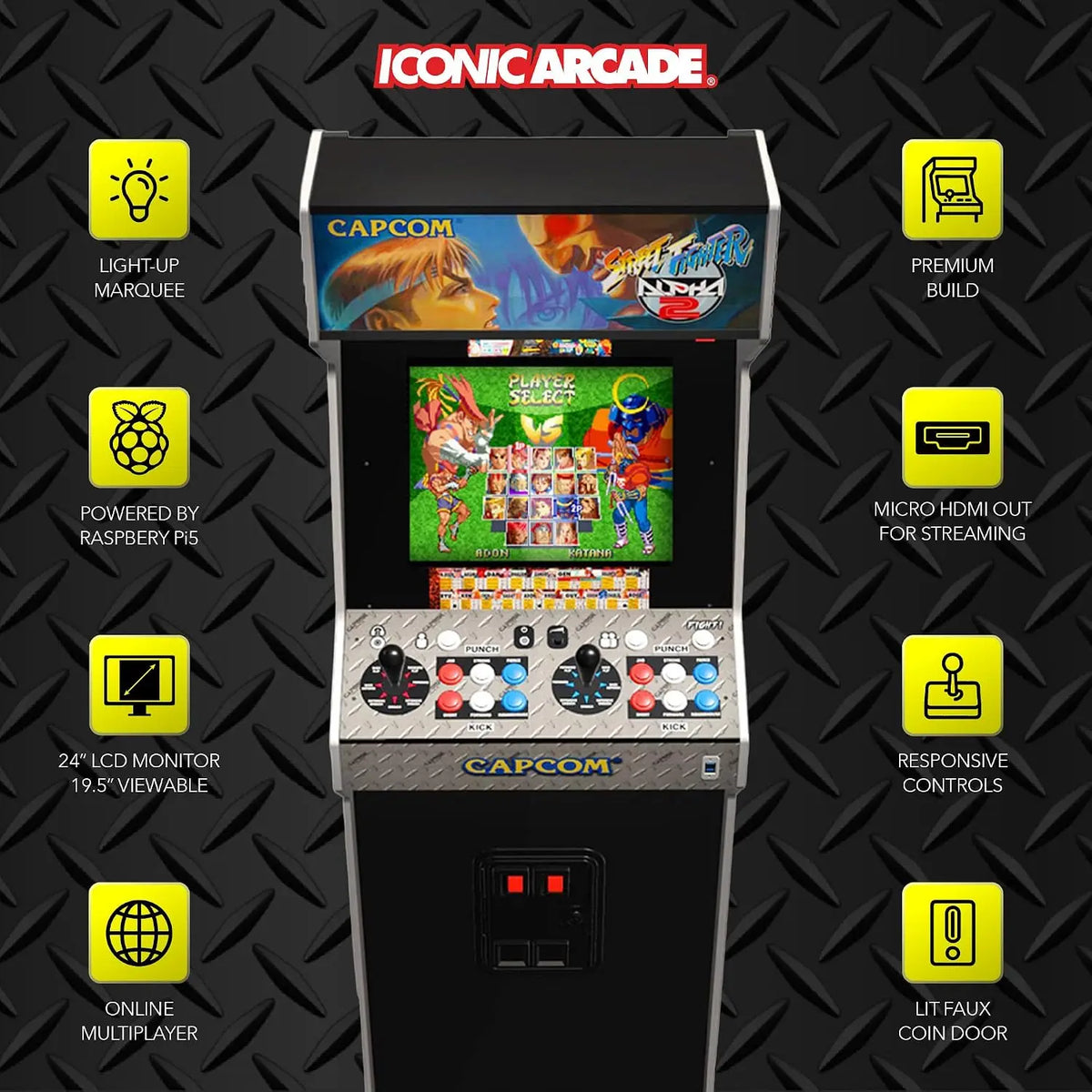 Street Fighter Alpha 2 XT - Home Arcade Machine for Game Room, Man Cave, and Family Entertainment, Custom