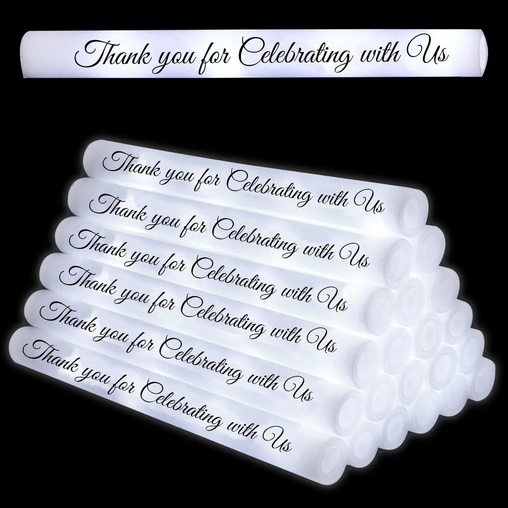 25-100Pcs Led Foam Glow Sticks Wedding Glow Sticks for Reception Light up Sticks Bulk for Wedding Party Concert Party Supplies