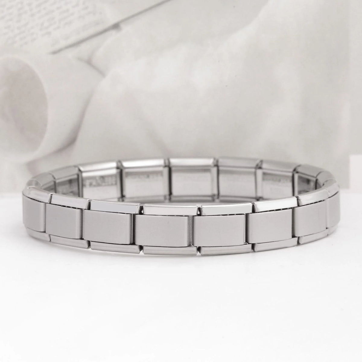 Wholesale 20pcs 9mm Italian Charm Bracelet Base Stainless Steel Shiny Plain Blank Composable Modular Starter Links Bulk Lot Pac