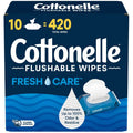 2pk Flushable Wet Wipes, Total 42ct Gentle Disposable Cleansing Wipes for Bathroom Personal Care