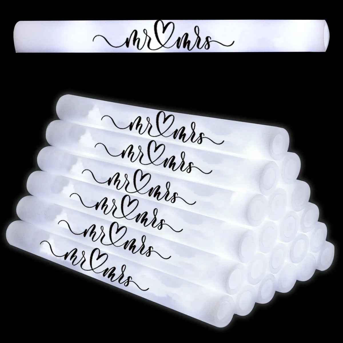 25-100Pcs Led Foam Glow Sticks Wedding Glow Sticks for Reception Light up Sticks Bulk for Wedding Party Concert Party Supplies